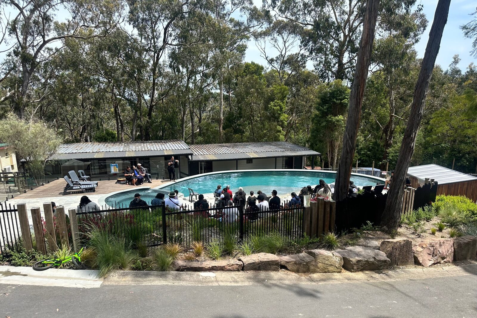 The outdoor pool