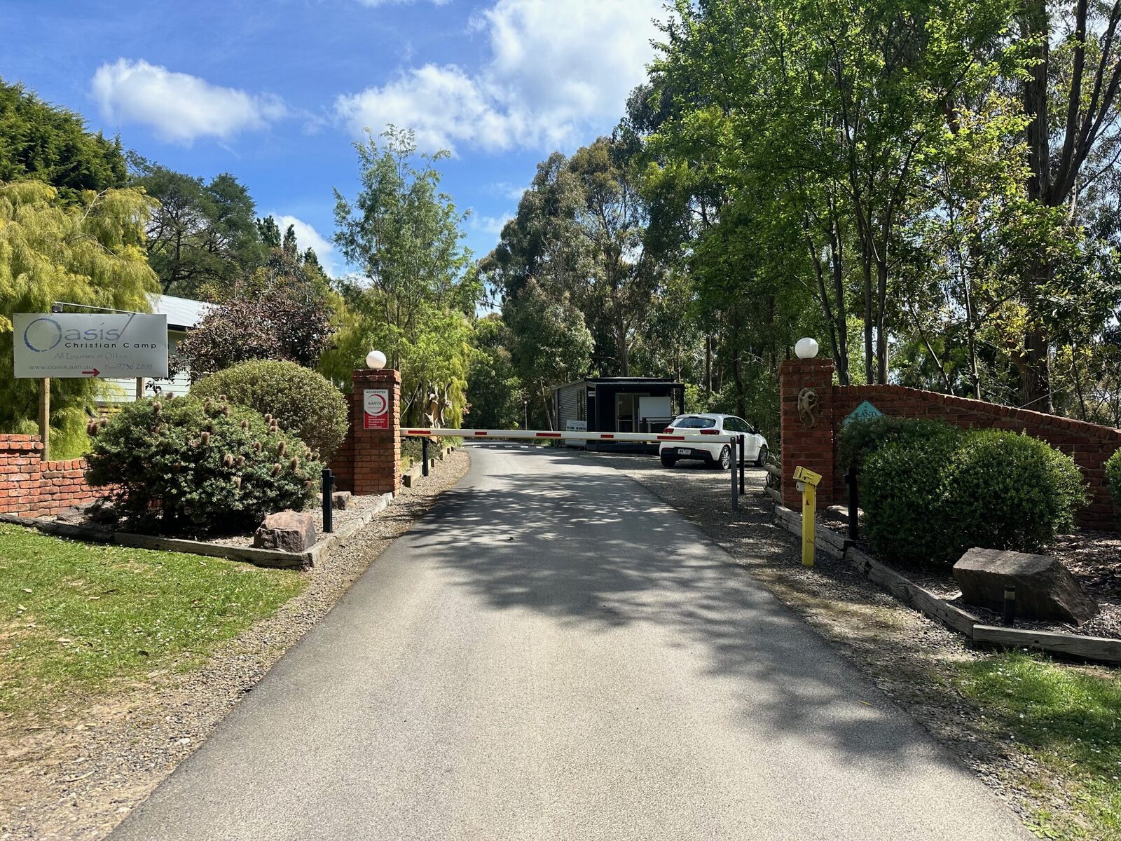 The entrance to Oasis Camp